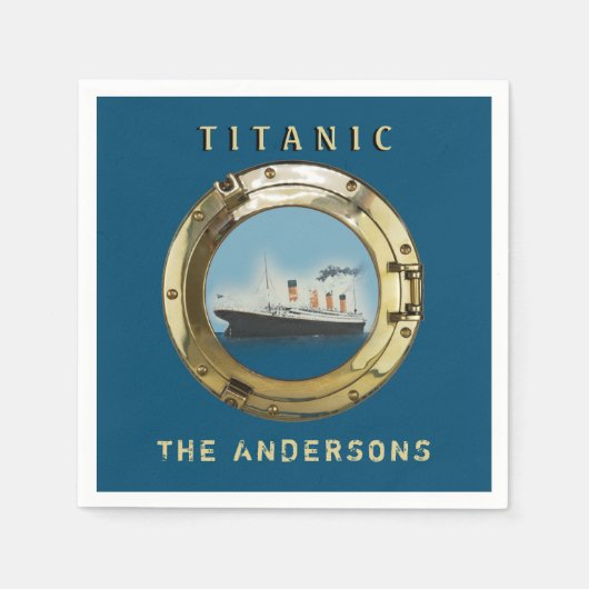 Titanic Personalized Dinner Party Servet (Voorkant)