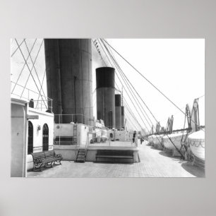 Titanic Photo Deck and Lifebots Poster