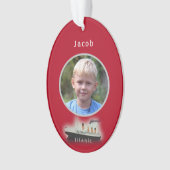  Titanic Photo Red Christmas Ornament (devant)