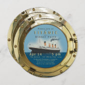 Titanic Porthole Party Invitation Save The Date (Voorkant / Achterkant)