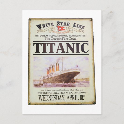 Titanic poster briefkaart (Voorkant)