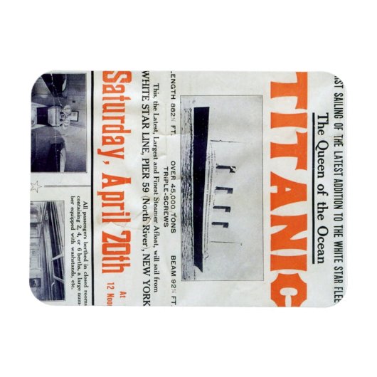 Titanic Queen of the Ocean - White Star Line Magneet (Horizontaal)