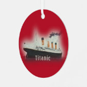 Titanic Red Kerstmis Metalen Ornament (Voorkant links)