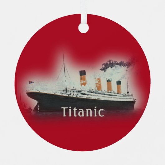Titanic Red Kerstmis Metalen Ornament (Voorkant)