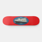 Titanic Red Maritime White Star Line Ship Skateboard (Horizontaal)