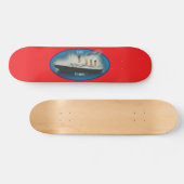 Titanic Red Maritime White Star Line Ship Skateboard (Horizontaal)