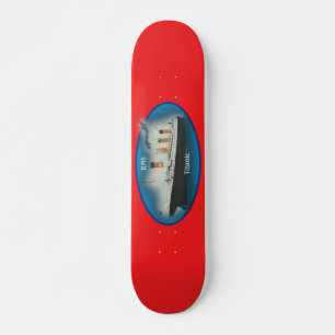 Titanic Red Maritime White Star Line Ship Skateboard