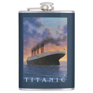 Titanic SceneWhite Star Line Heupfles