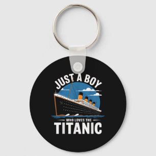 Titanic Schip Gewoon Een Jongen Die Van De Titanic Sleutelhanger