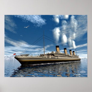 Titanic ship - 3D render.j Poster