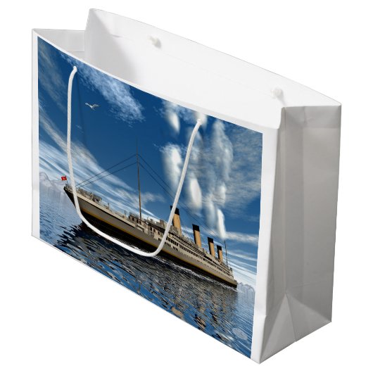 Titanic ship - 3D rendering Large Cadeautasje (Voorkant Gekanteld)