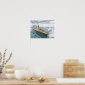 Titanic ship - 3D rendering Poster (Keuken)