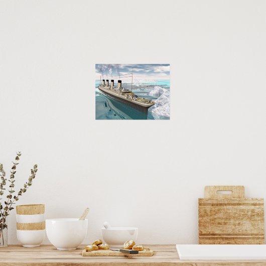 Titanic ship - 3D rendering Poster (Keuken)