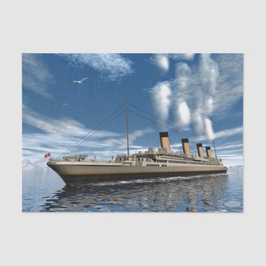 Titanic ship - 3D rendering Tissuepapier (Voorkant)