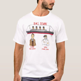 Titanic shirt met de ontwerper en kapitein van het