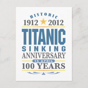 Titanic Sinking 100 Year Jubileum Briefkaart