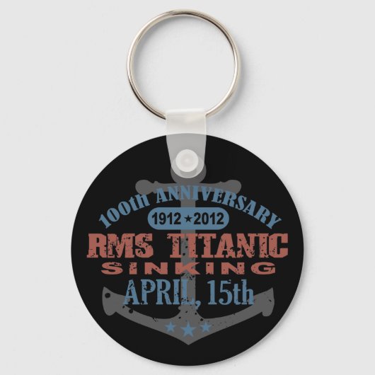 Titanic Sinking 100 Year Jubileum Sleutelhanger (Voorkant)
