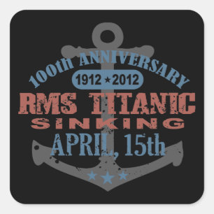 Titanic Sinking 100 Year Jubileum Vierkante Sticker