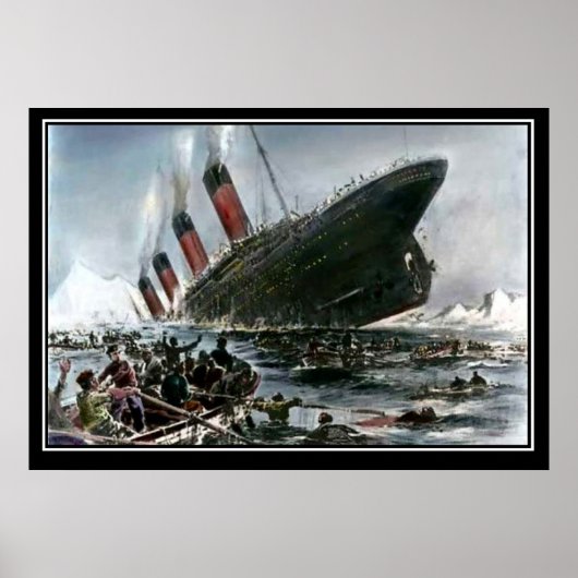 Titanic Sinking Artist Uitzicht titanic Series Poster (Voorkant)