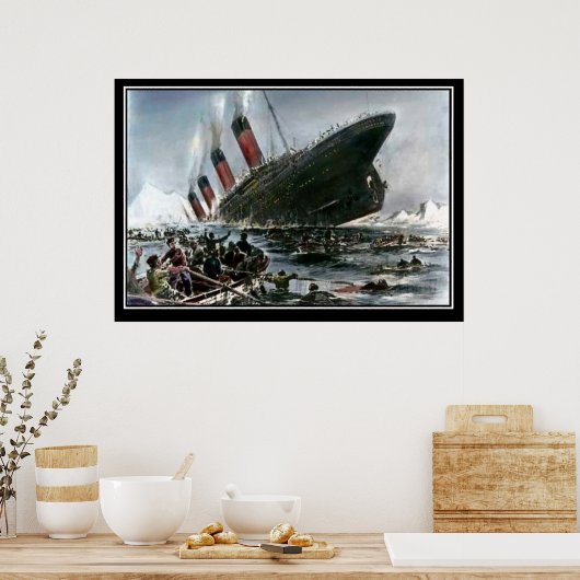 Titanic Sinking Artist Uitzicht titanic Series Poster (Keuken)