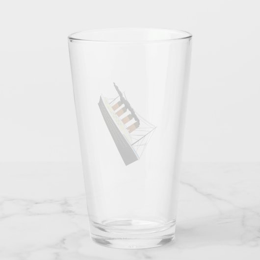 Titanic sinking glas (Achterkant)