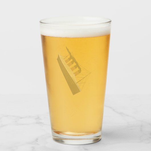 Titanic sinking glas (Achterkant gevuld)