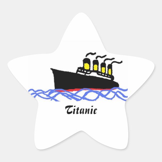 Titanic star ster sticker (Voorkant)