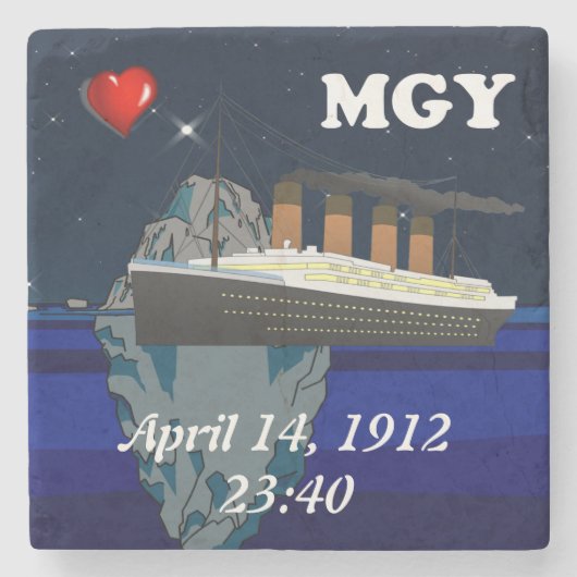 Titanic Stenen Onderzetter (Voorkant)