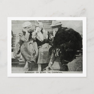Titanic Survivors on the Carpathia Briefkaart