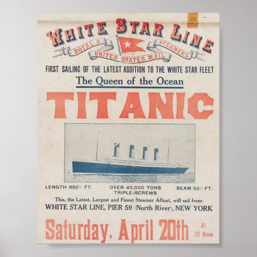  Titanic Travel Poster (Voorkant)