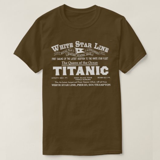 Titanic White Line T-shirt (Design voorkant)