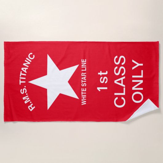 Titanic, White Star Line, 1st Class Passenger's Strandlaken (Voorkant)