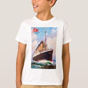 Titanic White Star Line Olie Schilderij T-shirt