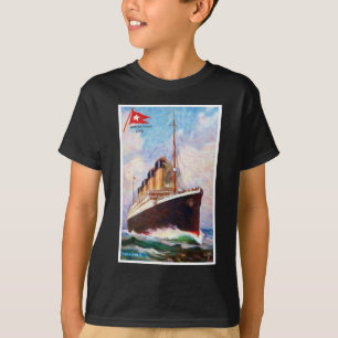 Titanic White Star Line Olie Schilderij T-shirt