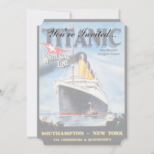 Titanic White Star Line - 's werelds grootste Line Kaart (Voorkant)