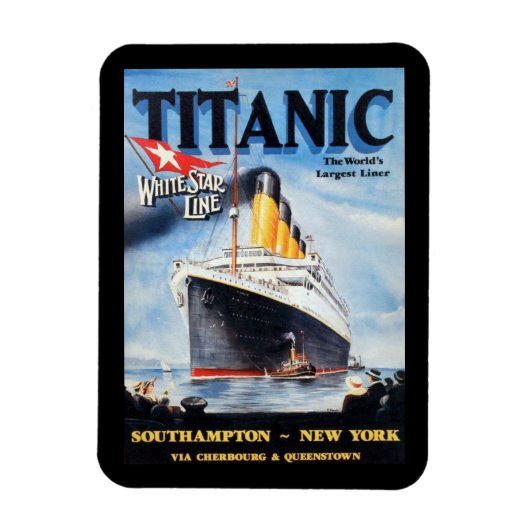 Titanic White Star Line - 's werelds grootste Line Magneet (Verticaal)