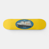 Titanic Yellow Maritime White Star Line Ship Skateboard (Horizontaal)