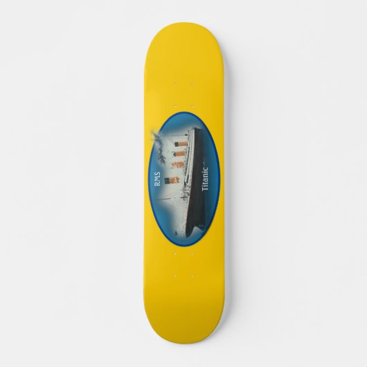 Titanic Yellow Maritime White Star Line Ship Skateboard (Voorkant)