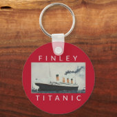  TITANISCHE NAAM PAARS RED BLUE SLEUTELHANGER (Voorkant)