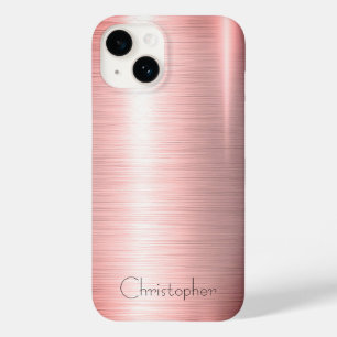 Titanium brons roestvrij staal Print iphone 15 Case-Mate iPhone 14 Hoesje