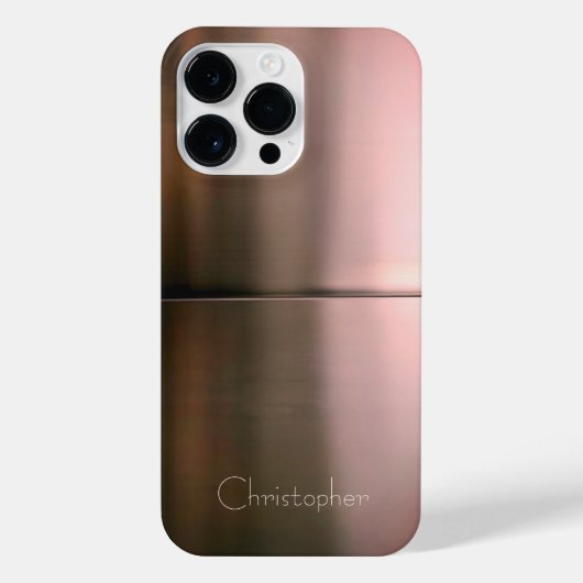 Titanium Brons Roestvrij Staal Print iPhone Hoesje (Achterkant)