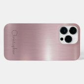Titanium Brons Roestvrij Staal Print iPhone Hoesje (Achterkant horizontaal)