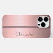 Titanium Brons Roestvrij Staal Print iPhone Hoesje (Achterkant horizontaal)