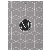 Titanium Cube Pattern en Monogram Klembord (Achterkant)