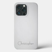 Titanium donkerwit Roestvrij Staal Print Case-Mate iPhone Case (Achterkant)