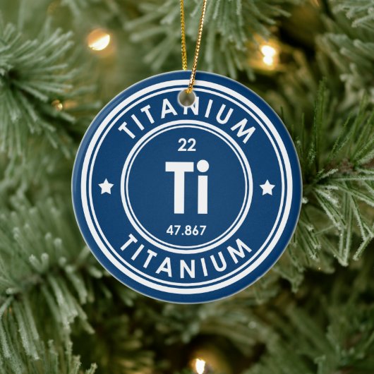 Titanium element blauw keramisch Ornament (Boom)