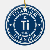 Titanium element blauw keramisch Ornament (Voorkant)