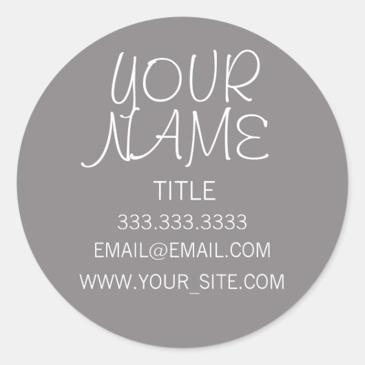 Titanium FreeHand Eenvoudig Ronde Sticker (Voorkant)