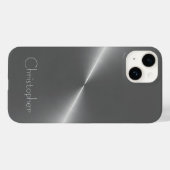 titanium gepolijst zilveren radiaal en metaal 15 Case-Mate iPhone case (Achterkant (horizontaal))