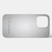 Titanium gepolijst zilvergrijs Radiaal en Metallic Case-Mate iPhone Case (Achterkant (horizontaal))